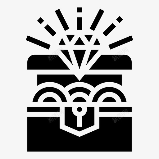 宝藏宝箱钻石图标svg_新图网 https://ixintu.com 北欧海盗铭文 宝箱 宝藏 海盗 财富 钻石