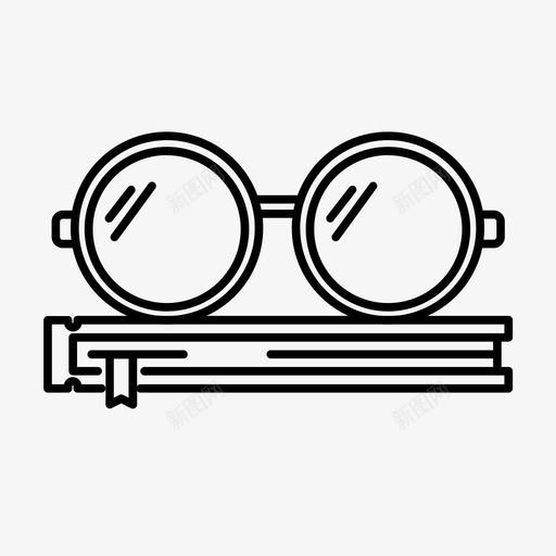 课本教育眼镜图标svg_新图网 https://ixintu.com 教育 眼镜 课本