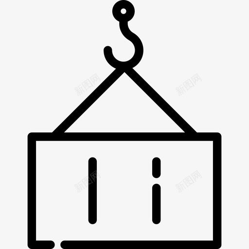 起重机装运交付5直线图标svg_新图网 https://ixintu.com 直线 装运交付5 起重机