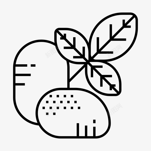 土豆食物蔬菜图标svg_新图网 https://ixintu.com 土豆 蔬菜 食物