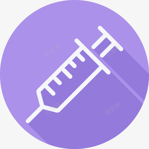 医用注射器25号扁平圆形图标svg_新图网 https://ixintu.com 25号 医用注射器 扁平圆形