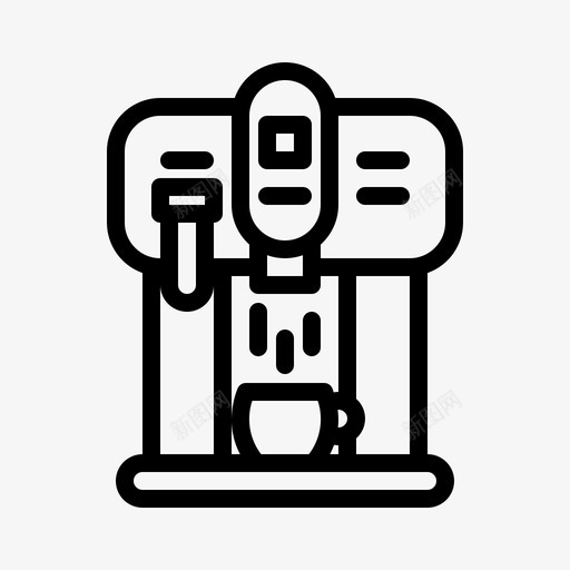 浓缩咖啡机咖啡杯子图标svg_新图网 https://ixintu.com 咖啡 咖啡休息时间 工具 杯子 浓缩咖啡机