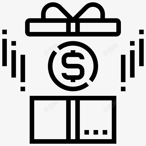 奖金金钱礼物图标svg_新图网 https://ixintu.com 众筹额度 奖励 奖金 礼物 购物 退货 金钱