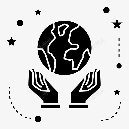 地球全球双手图标svg_新图网 https://ixintu.com 世界 全球 双手 团结 地球 金融
