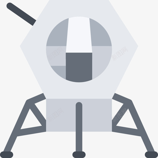 着陆器太空与科学3号扁平图标svg_新图网 https://ixintu.com 太空与科学3号 扁平 着陆器