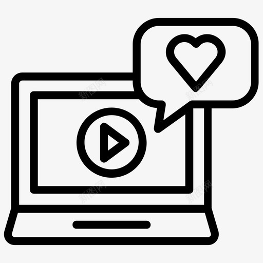 收藏夹视频goforlike按钮图标svg_新图网 https://ixintu.com gofor like按钮 videolike videolikes 收藏夹视频 社交媒体行图标