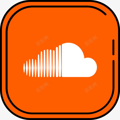 Soundcloud社交媒体11彩色128px图标svg_新图网 https://ixintu.com Soundcloud 彩色128px 社交媒体11