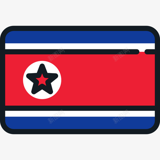 朝鲜国旗收藏4圆形矩形图标svg_新图网 https://ixintu.com 国旗收藏4 圆形矩形 朝鲜