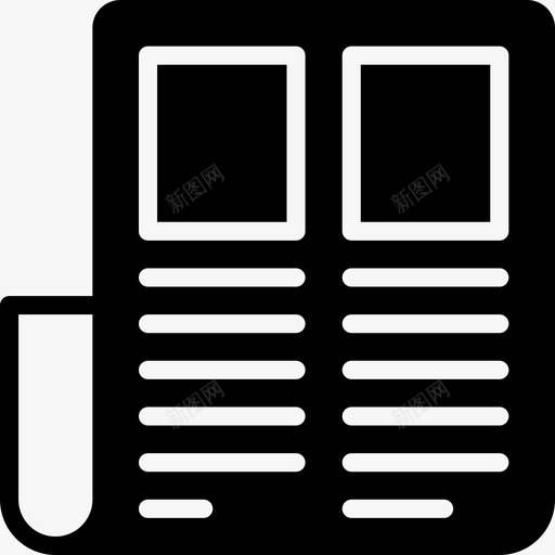 新闻报纸新闻媒体2填充图标svg_新图网 https://ixintu.com 填充 新闻媒体2 新闻报纸