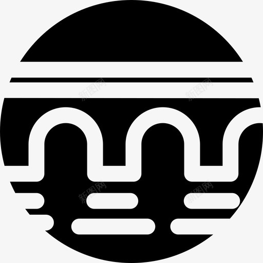 桥景观17填充图标svg_新图网 https://ixintu.com 填充 景观17 桥