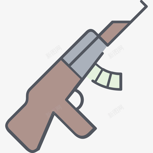 枪战争4颜色图标svg_新图网 https://ixintu.com 战争4 枪 颜色