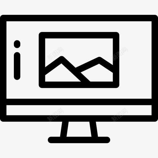电视屏幕漂亮的摄像头4直线型图标svg_新图网 https://ixintu.com 漂亮的摄像头4 电视屏幕 直线型