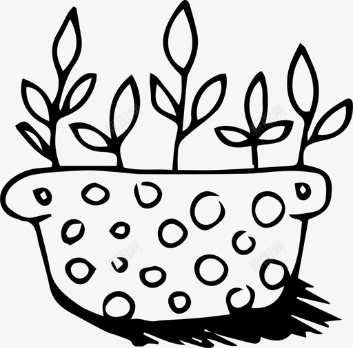 家里的植物树枝花图标svg_新图网 https://ixintu.com 室内花 家里的植物 家里花 树枝 花 花盆