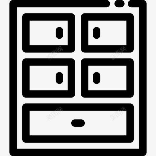 卧室家居用品12件直线型图标svg_新图网 https://ixintu.com 卧室 家居用品12件 直线型