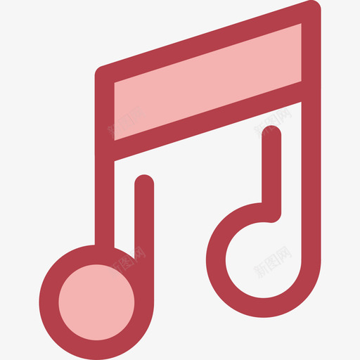 音乐用户界面9红色图标svg_新图网 https://ixintu.com 用户界面9 红色 音乐