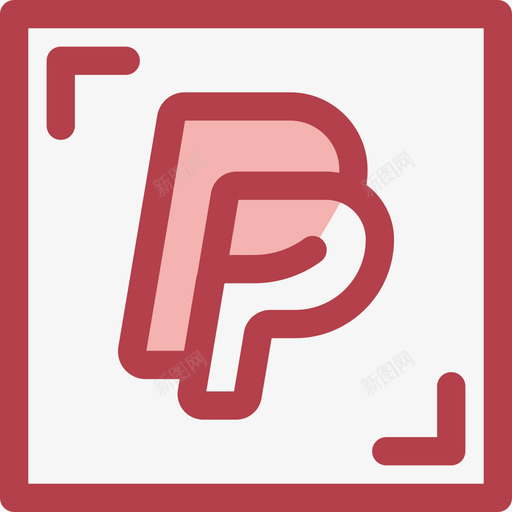 Paypal社交媒体20红色图标svg_新图网 https://ixintu.com Paypal 社交媒体20 红色