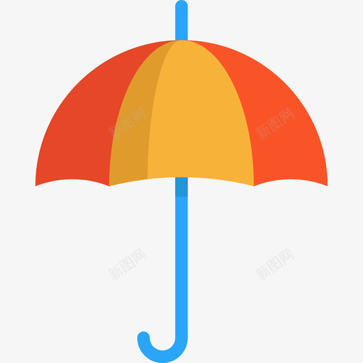 雨伞秋季元素4扁平图标svg_新图网 https://ixintu.com 扁平 秋季元素4 雨伞