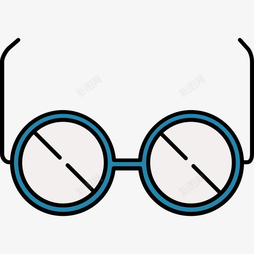办公和商务眼镜9彩色128px图标svg_新图网 https://ixintu.com 办公和商务眼镜9 彩色128px