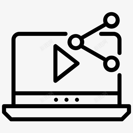视频分享媒体分享分享视频图标svg_新图网 https://ixintu.com 传播视频 分享视频 媒体分享 社交媒体线图标 视频分享 视频病毒