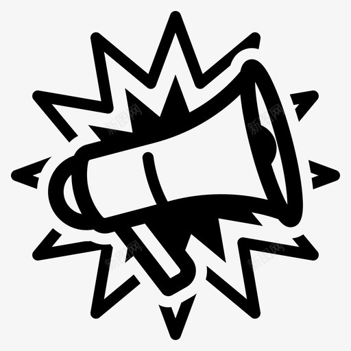 营销活动公告扬声器图标svg_新图网 https://ixintu.com 公告 扩音器 扬声器 抗议 营销活动