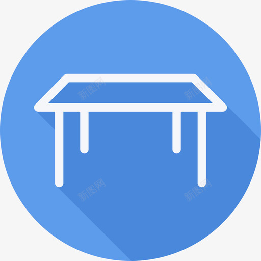 桌子家用电器和家具2平面圆形图标svg_新图网 https://ixintu.com 家用电器和家具2 平面圆形 桌子