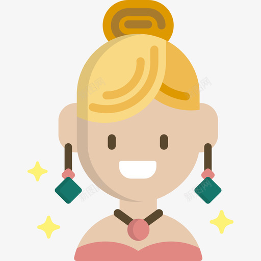 女士珠宝3扁平图标svg_新图网 https://ixintu.com 女士 扁平 珠宝3