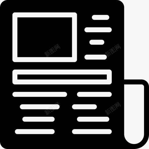 新闻报纸新闻媒体2填充图标svg_新图网 https://ixintu.com 填充 新闻媒体2 新闻报纸