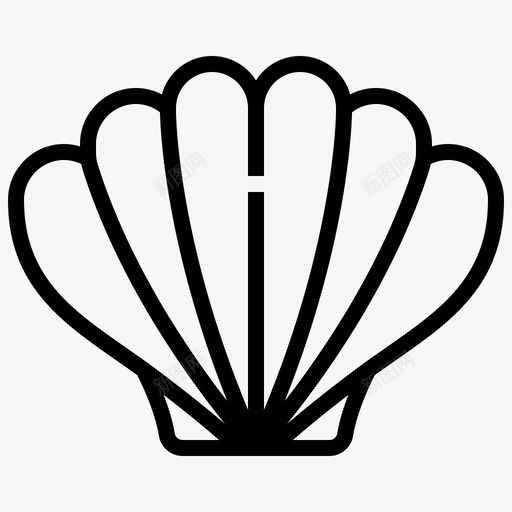贝壳海鲜贝类图标svg_新图网 https://ixintu.com 海鲜 海鲜系列 贝壳 贝类