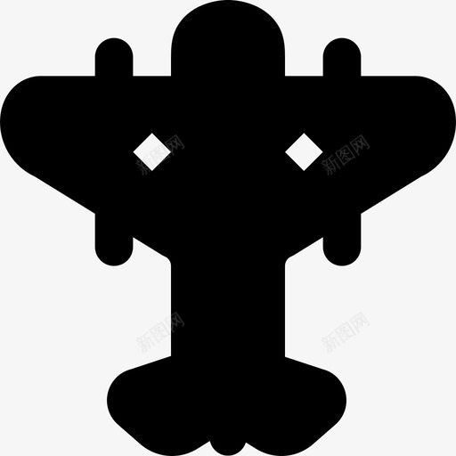飞机军徽5实心图标svg_新图网 https://ixintu.com 军徽5 实心 飞机