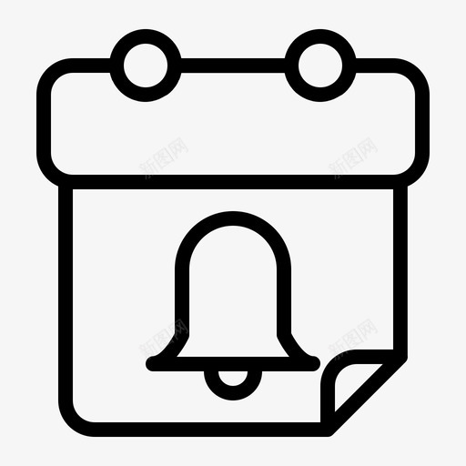 日程表通知铃日历图标svg_新图网 https://ixintu.com 日历 日历大纲 日程表通知 月 铃