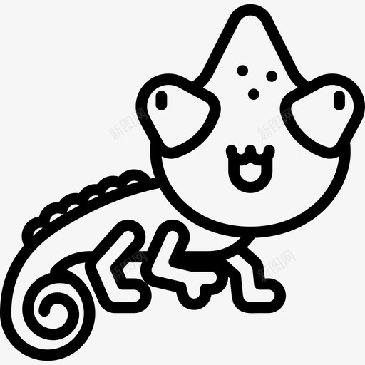 变色龙川维动物直系图标svg_新图网 https://ixintu.com 变色龙 川维动物 直系