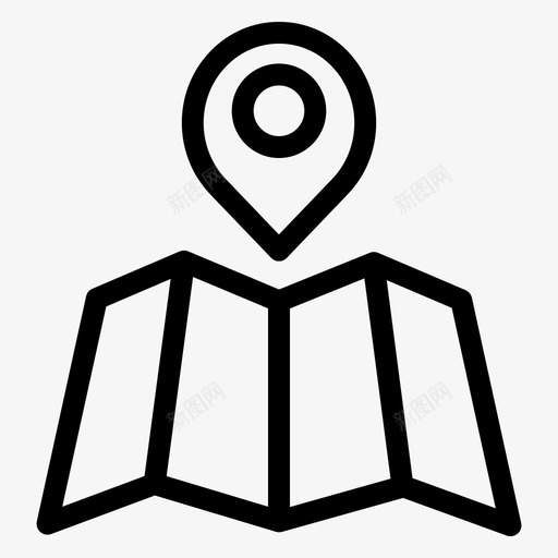 地图位置密码图标svg_新图网 https://ixintu.com 位置 后勤 地图 地点 密码