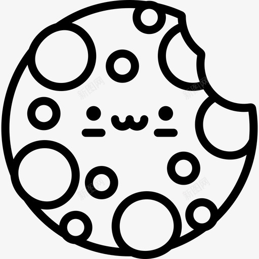 饼干可爱的食物直系的图标svg_新图网 https://ixintu.com 可爱的食物 直系的 饼干