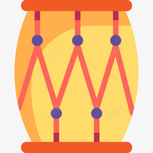 鼓印度扁平图标svg_新图网 https://ixintu.com 印度 扁平 鼓
