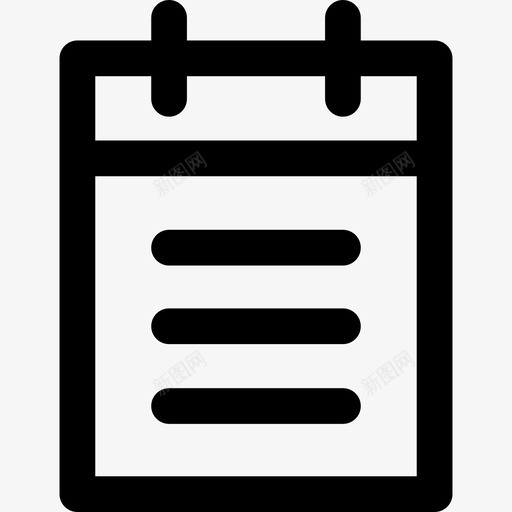 笔记本商务和管理2直线型图标svg_新图网 https://ixintu.com 商务和管理2 直线型 笔记本