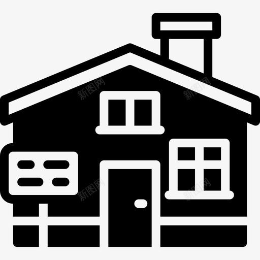 房子房地产26填充图标svg_新图网 https://ixintu.com 填充 房地产26 房子