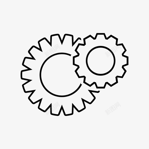 齿轮滚柱旋转图标svg_新图网 https://ixintu.com 旋转 滚柱 设置 齿轮