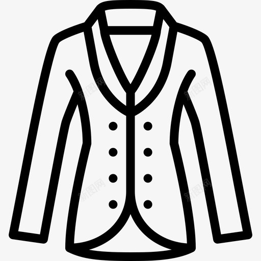 外套女装4件直线型图标svg_新图网 https://ixintu.com 外套 女装4件 直线型