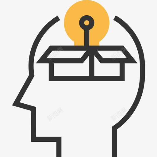 思想思维过程黄影图标svg_新图网 https://ixintu.com 思想 思维过程 黄影