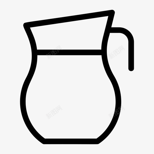 壶饮料罐子图标svg_新图网 https://ixintu.com 厨房用具线图标 壶 水 水壶 水罐 罐子 饮料