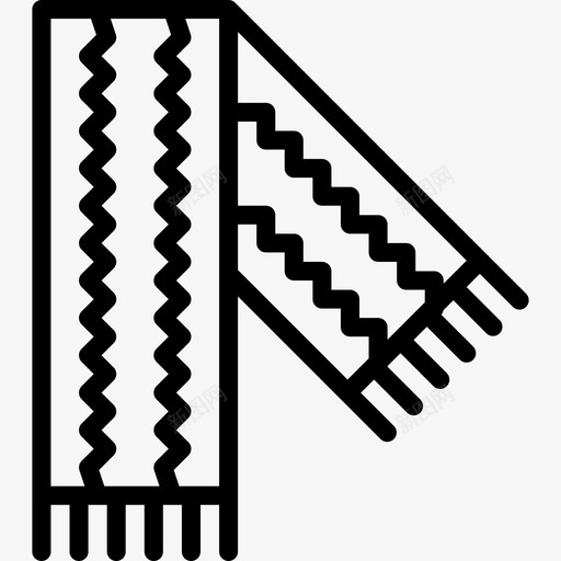 围巾男士配件2直线型图标svg_新图网 https://ixintu.com 围巾 男士配件2 直线型
