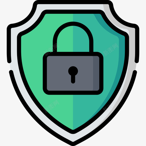 屏蔽数据安全3线性颜色图标svg_新图网 https://ixintu.com 屏蔽 数据安全3 线性颜色