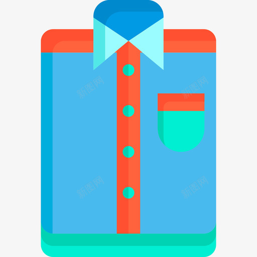 衬衫服装款式2扁平图标svg_新图网 https://ixintu.com 扁平 服装款式2 衬衫