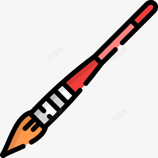 画笔作画工具6线颜色图标svg_新图网 https://ixintu.com 作画工具6 画笔 线颜色