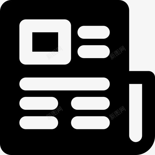 新闻报纸新闻媒体6可靠图标svg_新图网 https://ixintu.com 可靠 新闻媒体6 新闻报纸