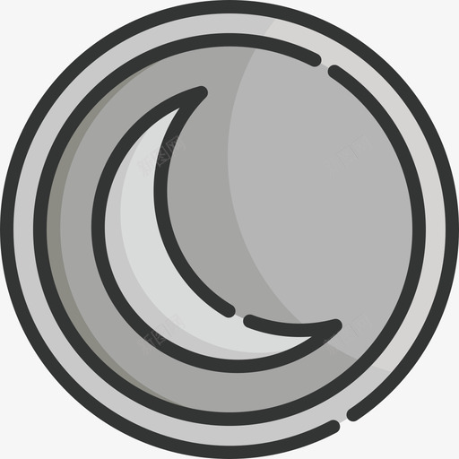 月亮神秘的3线颜色图标svg_新图网 https://ixintu.com 月亮 神秘的3 线颜色