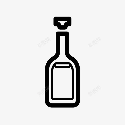 威士忌酒精玻璃瓶图标svg_新图网 https://ixintu.com 威士忌 玻璃瓶 酒精 饮料套装4