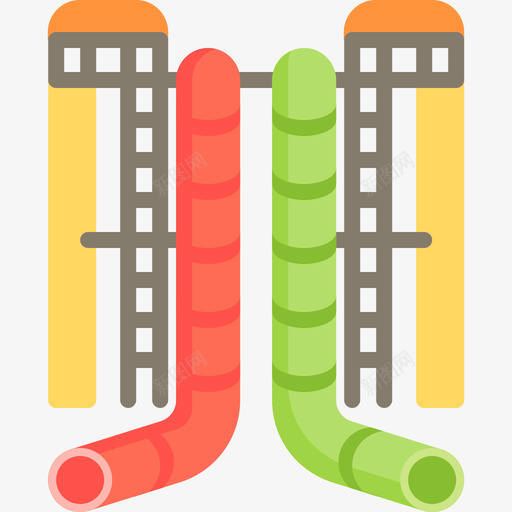 滑道水上乐园2平坦图标svg_新图网 https://ixintu.com 平坦 水上乐园2 滑道