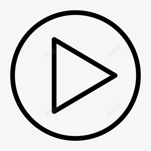 播放按钮电影图标svg_新图网 https://ixintu.com 按钮 播放 电影 网页设计 艺术设计 视频 音乐