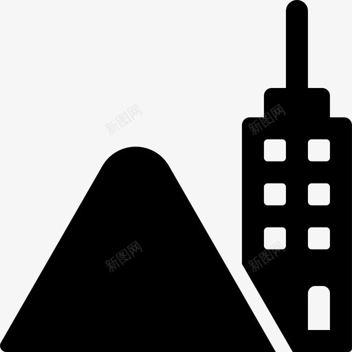城市和农村城市山区图标svg_新图网 https://ixintu.com 人道主义事务协调厅人道主义图标v02 城市 城市和农村 山区